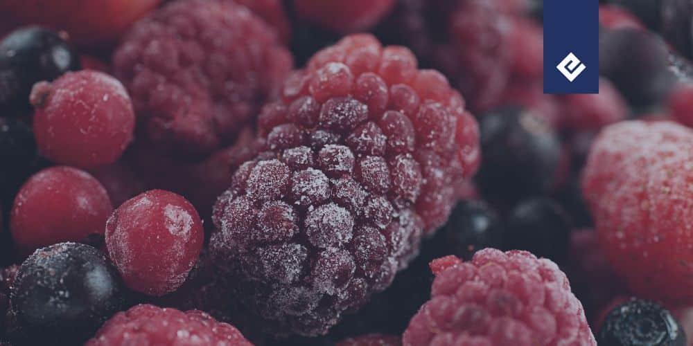 frutas que passaram pelo congelamento IQF